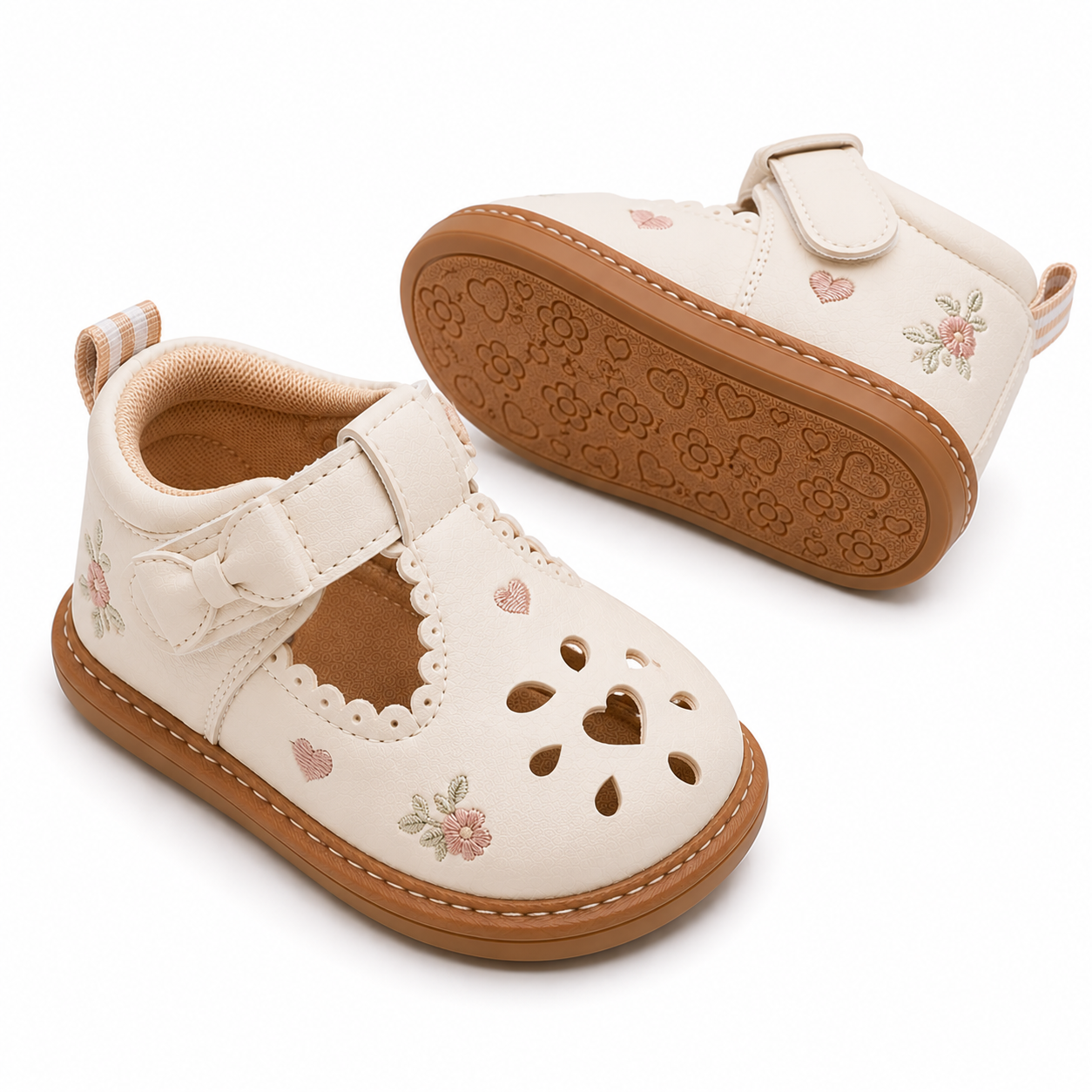 Nc Shoes FloraHeart Toddler Mary Jane Sandals