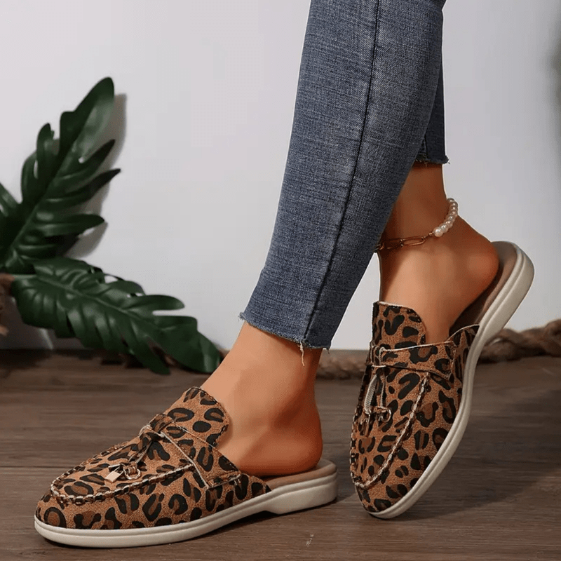 Nc Shoes Outdoor Wild Style Leopard Loafers with Soft Sole