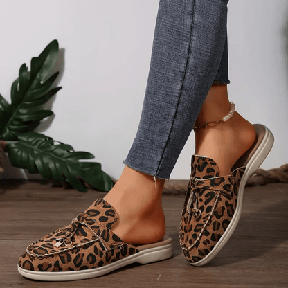 Nc Shoes Outdoor Wild Style Leopard Loafers with Soft Sole