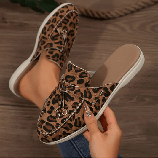 Nc Shoes Outdoor Wild Style Leopard Loafers with Soft Sole