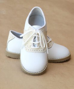 L'Amour Boys Beige Saddle Oxford Shoes