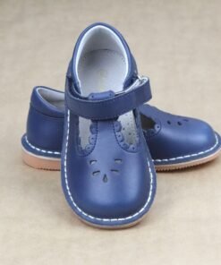 Vintage Inspired Scalloped T-Strap Stitch Down Mary Jane