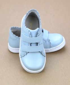 Girls Caroline Scalloped Double Velcro Sweetheart Sneaker