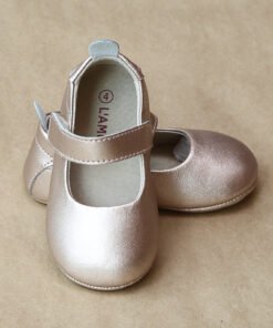 L'Amour Baby Girls Metallic Crib Mary Jane