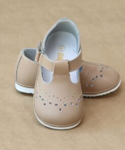 Angel Baby Girls T-Strap Leather Mary Janes