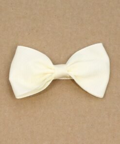 Grosgrain Bow Hair Clip (Buttercream)