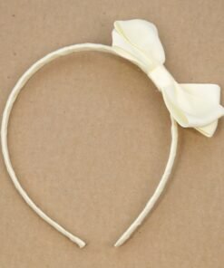 Grosgrain Bow Headband (Buttercream)