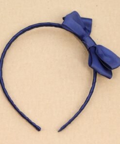 Grosgrain Bow Headband (Navy)