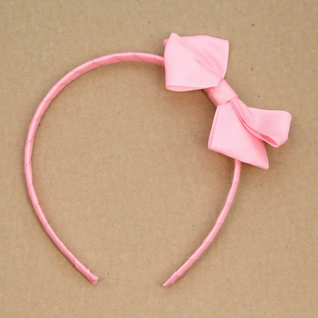 Grosgrain Bow Headband (Pink)