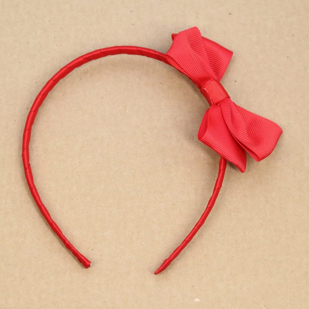 Grosgrain Bow Headband (Red)